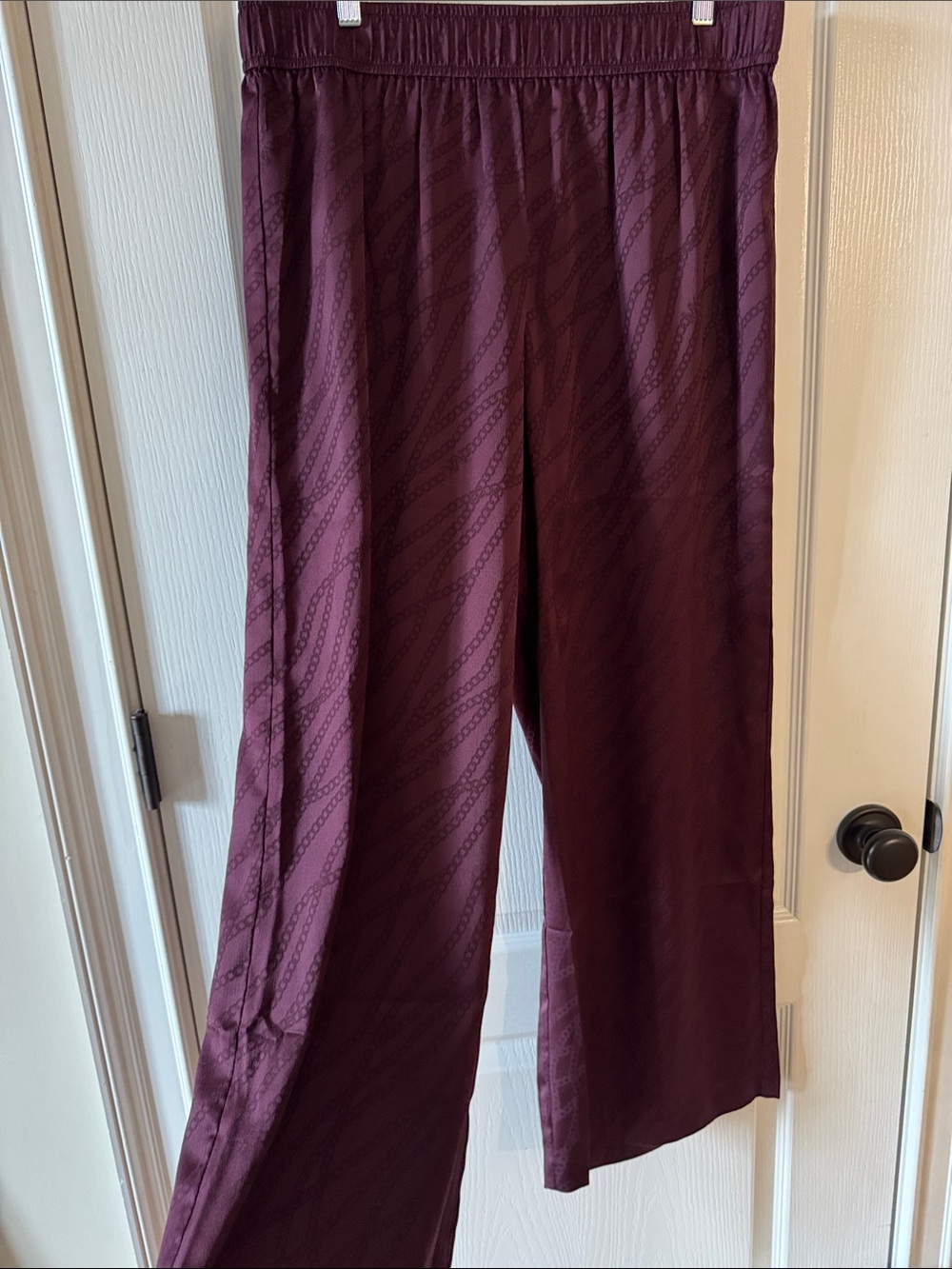 MICHAEL Michael Kors Wide-Leg Pants in Burgundy